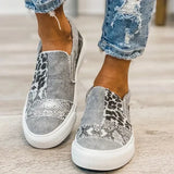 Noemi | Patchwork Slip-On Loafers with Elastic Sides