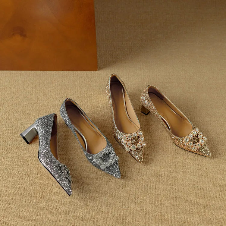 Glitter Jewel Pumps