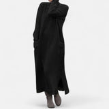 Clancy | Long Knit High-Neck Dress with Pockets