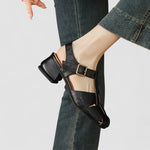 Orthopaedic Mary Jane Shoes in Burgundy Leather, T-Bar