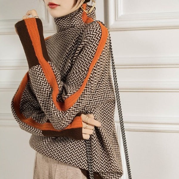 Green Stripe Chevron Jumper