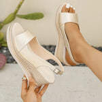 Nia | Espadrille Wedge Sandals with a Slingback Strap