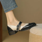 Two-Tone Wingtip Mary Janes