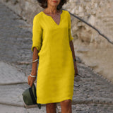 Adela | Flattering V-Neck Dress