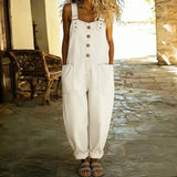 Denim-Look Soft Cotton Overalls