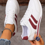 Flynn | Sporty Laced Sneakers with a Perforated Toe