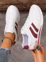 Flynn | Sporty Laced Sneakers with a Perforated Toe