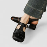 Orthopaedic Mary Jane Shoes in Burgundy Leather, T-Bar