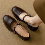 Classic Black Leather Mary Janes