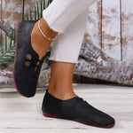 Charlee | Orthopaedic Flat Shoes with Button Detail