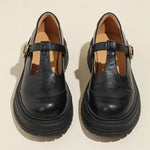 Vintage Lug-Sole Leather T-Bar Shoes