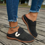 Caprielle | Backless Wedge Clogs with a Perforated Upper