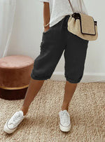 Aleah | Knee-Length Drawstring Pants with Rolled Cuffs