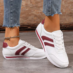 Flynn | Sporty Laced Sneakers with a Perforated Toe