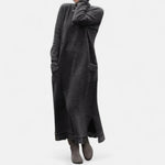 Clancy | Long Knit High-Neck Dress with Pockets