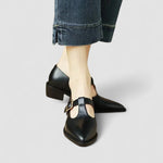 Orthopaedic Mary Jane Shoes in Cream Leather, Block Heel