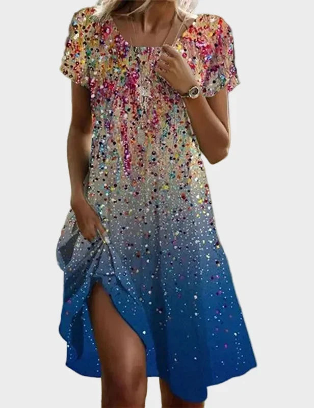 Serena | Elegant Dress Light Blue, photo studio