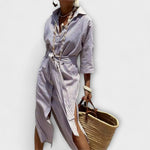 Jill | Elegant Striped Shirt Dress