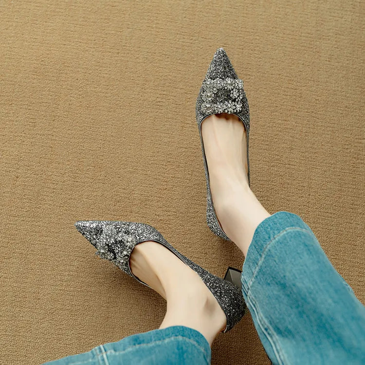 Glitter Jewel Pumps
