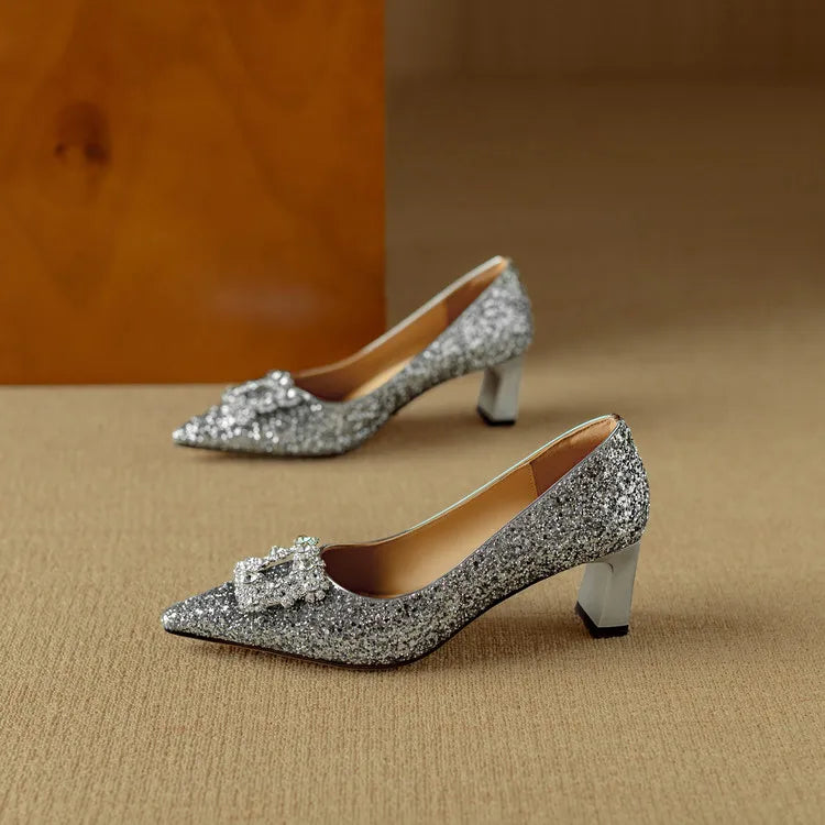 Glitter Jewel Pumps