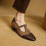 Vintage Two-Tone Buckle Mary Janes