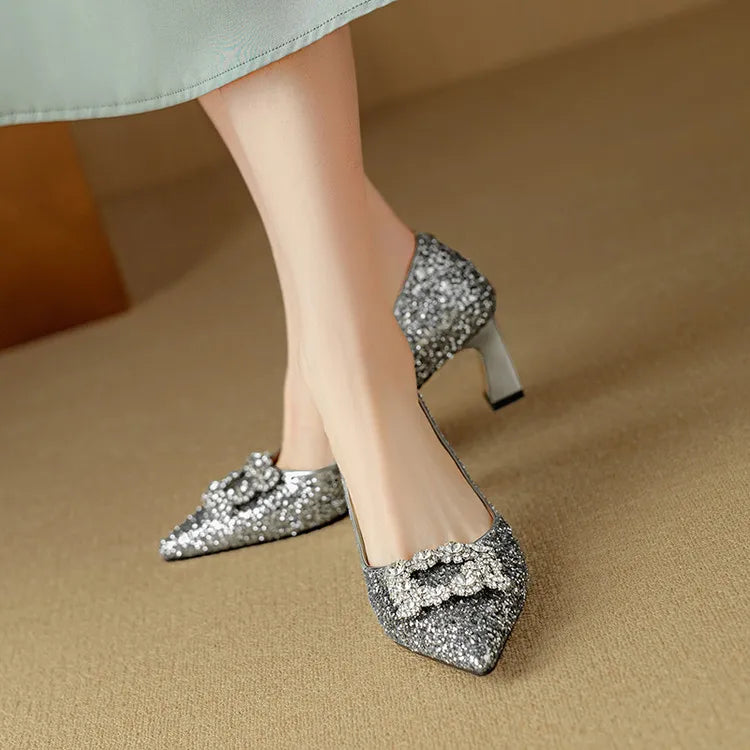 Glitter Jewel Pumps