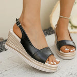Nia | Espadrille Wedge Sandals with a Slingback Strap