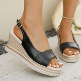 Nia | Espadrille Wedge Sandals with a Slingback Strap
