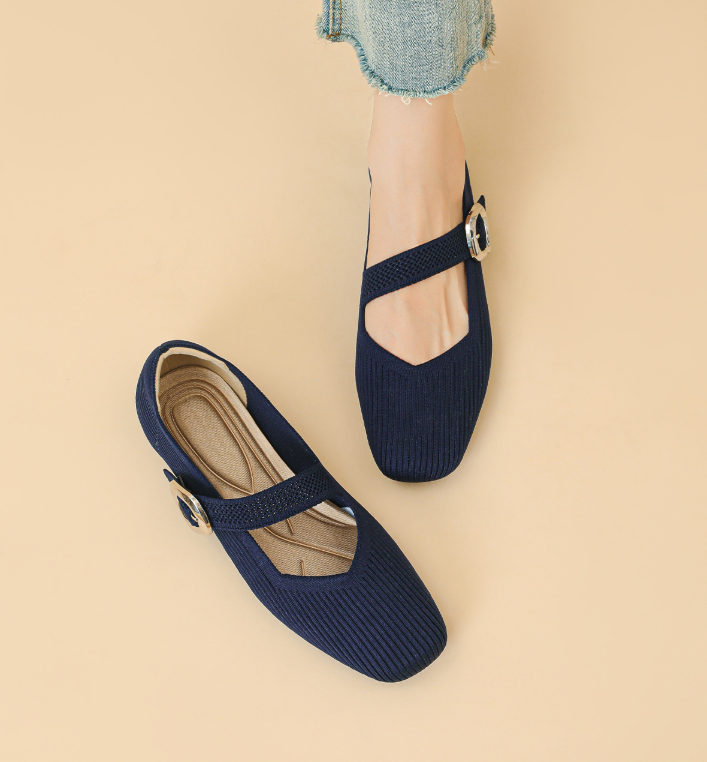 Eliza WideStep Comfort Flats Purple, photo studio