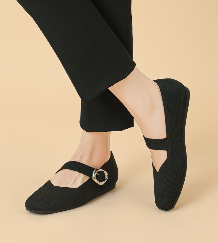 Eliza WideStep Comfort Flats Purple, photo studio