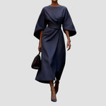 Mirabel | Belted Lantern Sleeve Dress