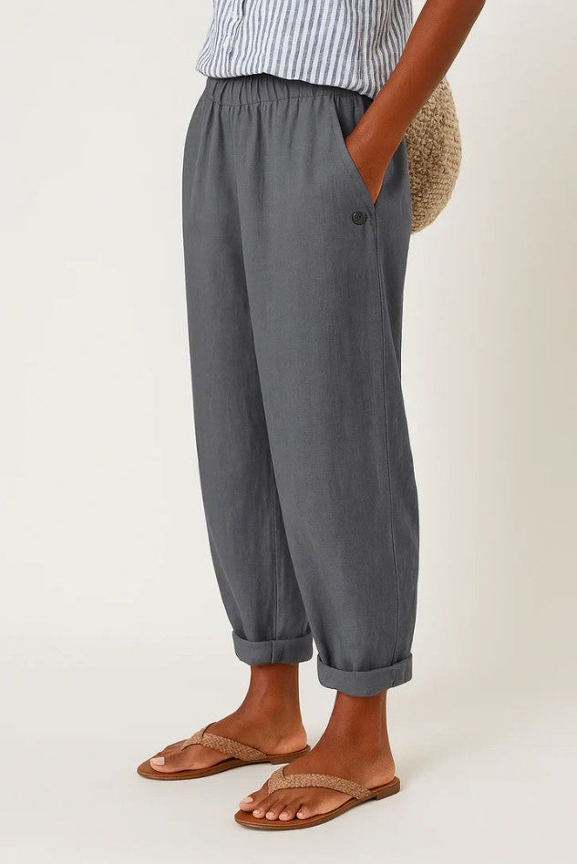 Romina Timeless Breathable Trousers Dark Grey, photo studio