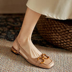 Brenna | Orthopaedic Slingback Flats with a Buckle Detail