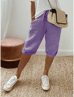 Aleah | Knee-Length Drawstring Pants with Rolled Cuffs