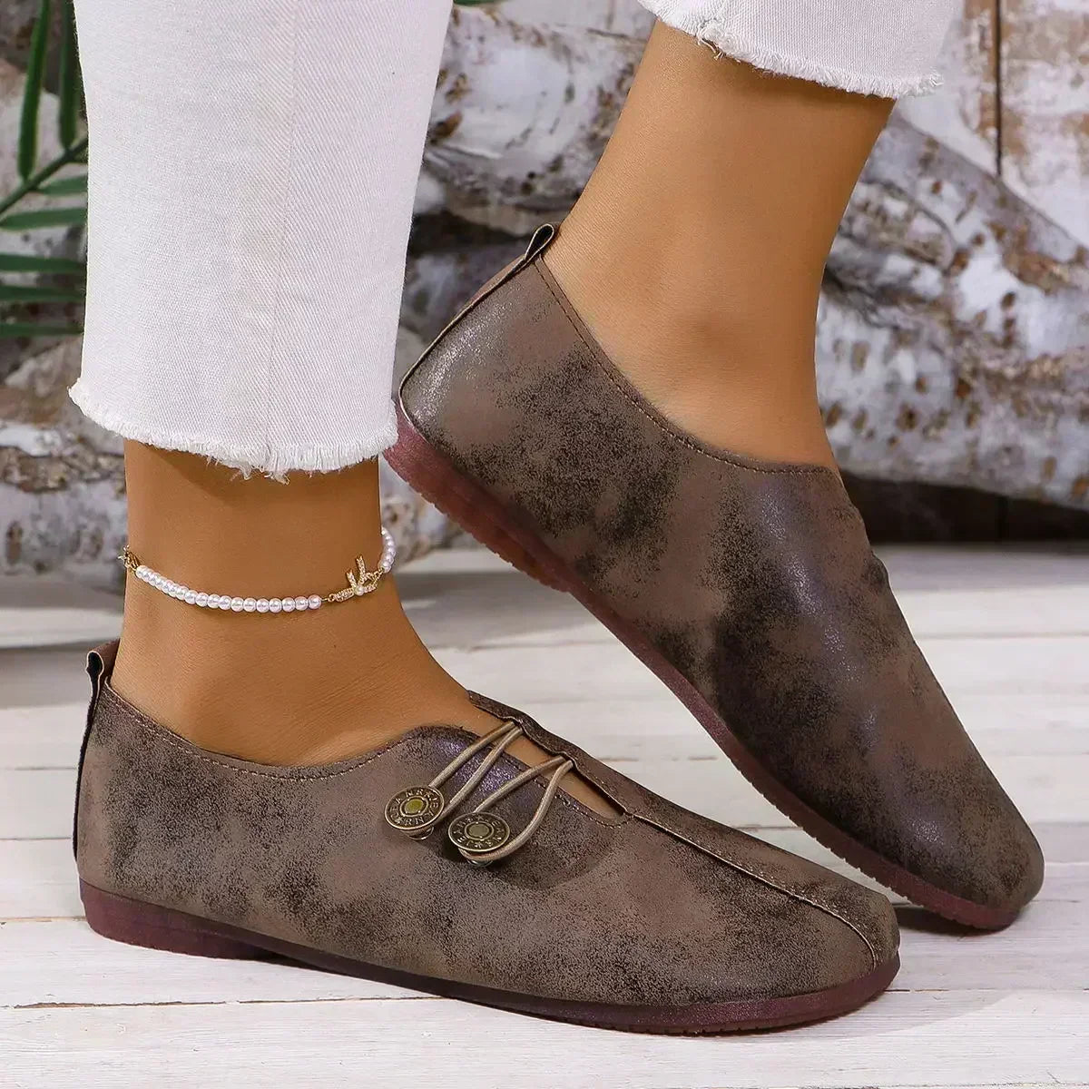 Charlee | Soft Suede Women's Orthopedic Loafers Brown, photo studio