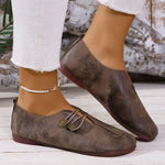 Charlee | Orthopaedic Flat Shoes with Button Detail