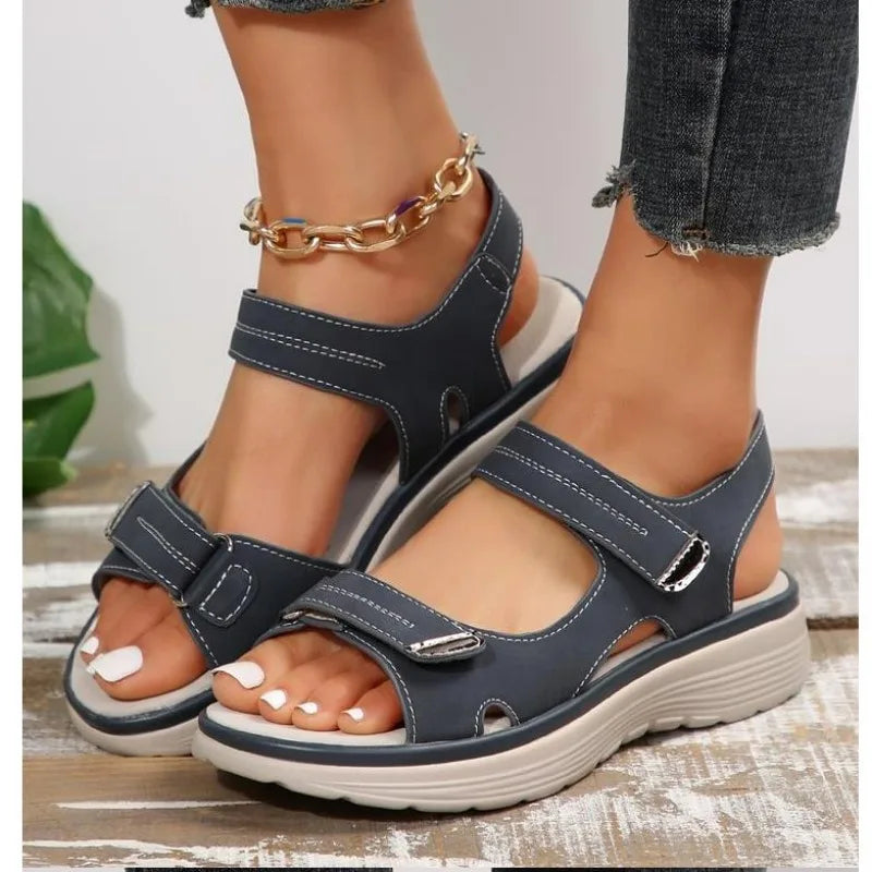 Randy Orthopedic Sandals Blue, photo studio