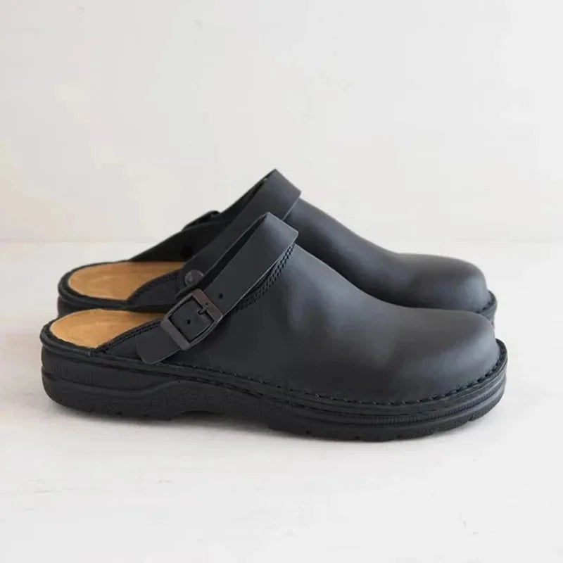 Skyler Stylish Casual Slip-On Black, photo studio