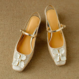 Slingback Flower Mary Janes