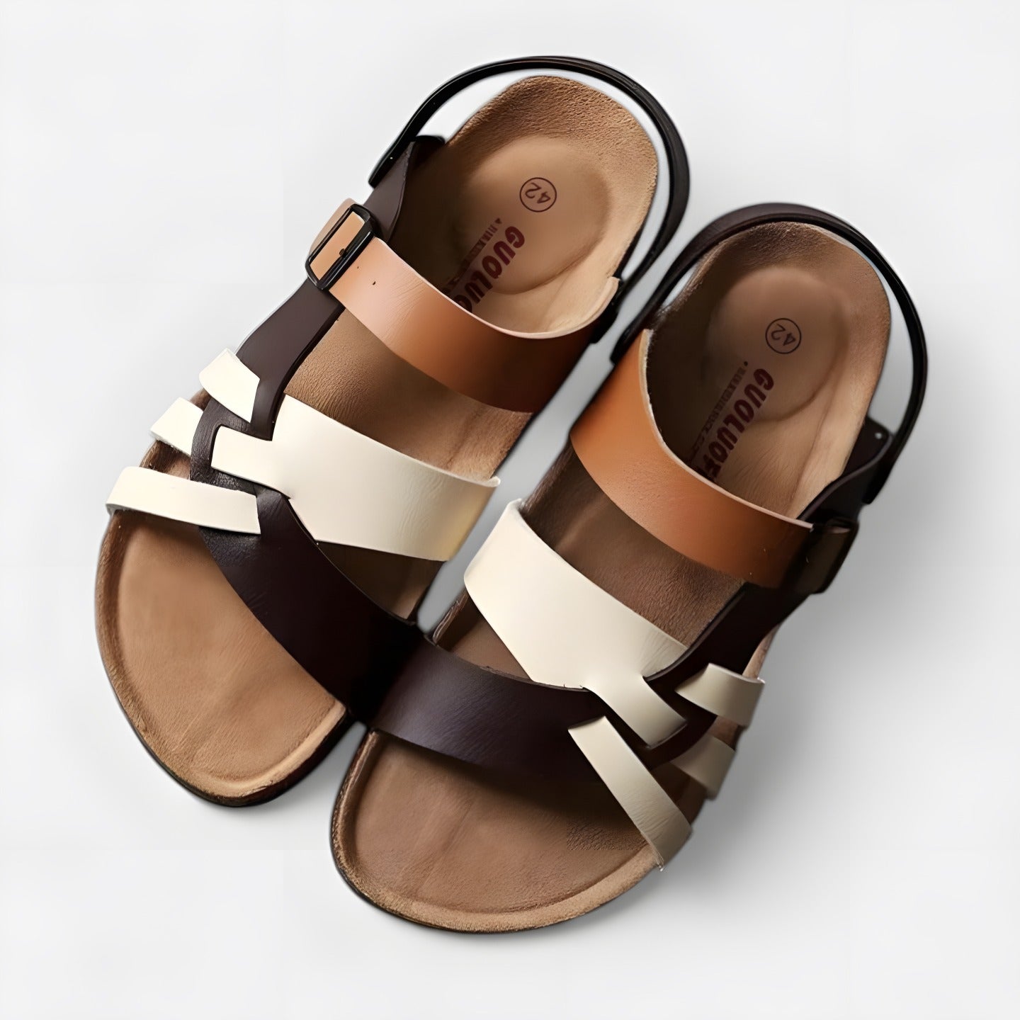 Blanche | Women's Elegant Orthopaedic Sandals Brown, photo studio