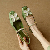 Slingback Flower Mary Janes