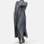 Clancy | Long Knit High-Neck Dress with Pockets