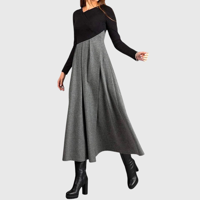 Elegant Long-Sleeve Maxi Dress