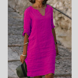 Adela | Flattering V-Neck Dress