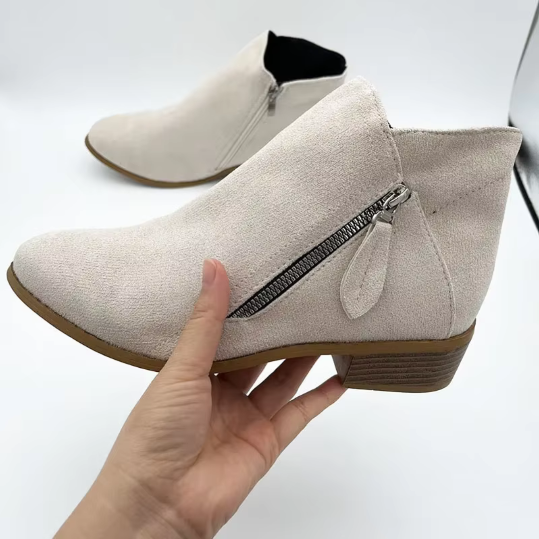 Amanda Stylish Orthopedic Boots Beige, photo studio