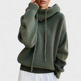 Drawstring Funnel-Neck Jumper