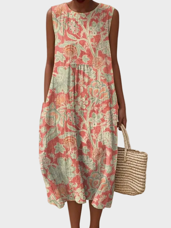 Denise | Effortless Midi Dress Multicolour, photo studio