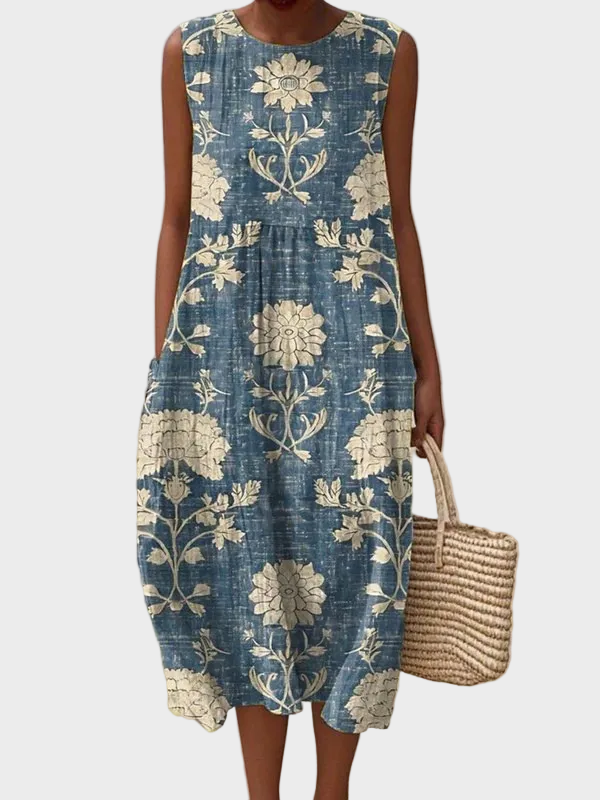 Catherine | Effortless Midi Dress Multicolour, photo studio