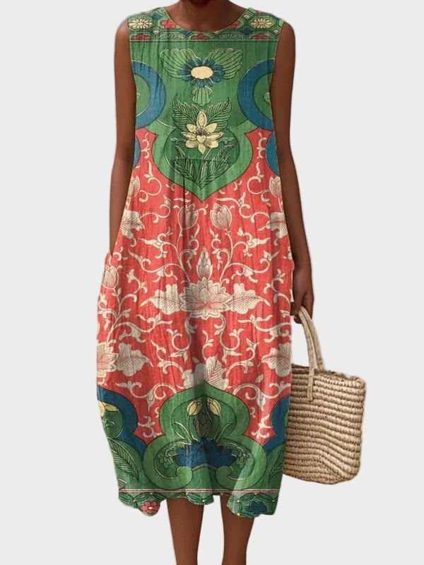 Diana | Effortless Midi Dress Multicolour, photo studio