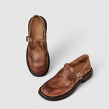 Nova | Brogue T-Bar Mary Jane Shoes with a Buckle